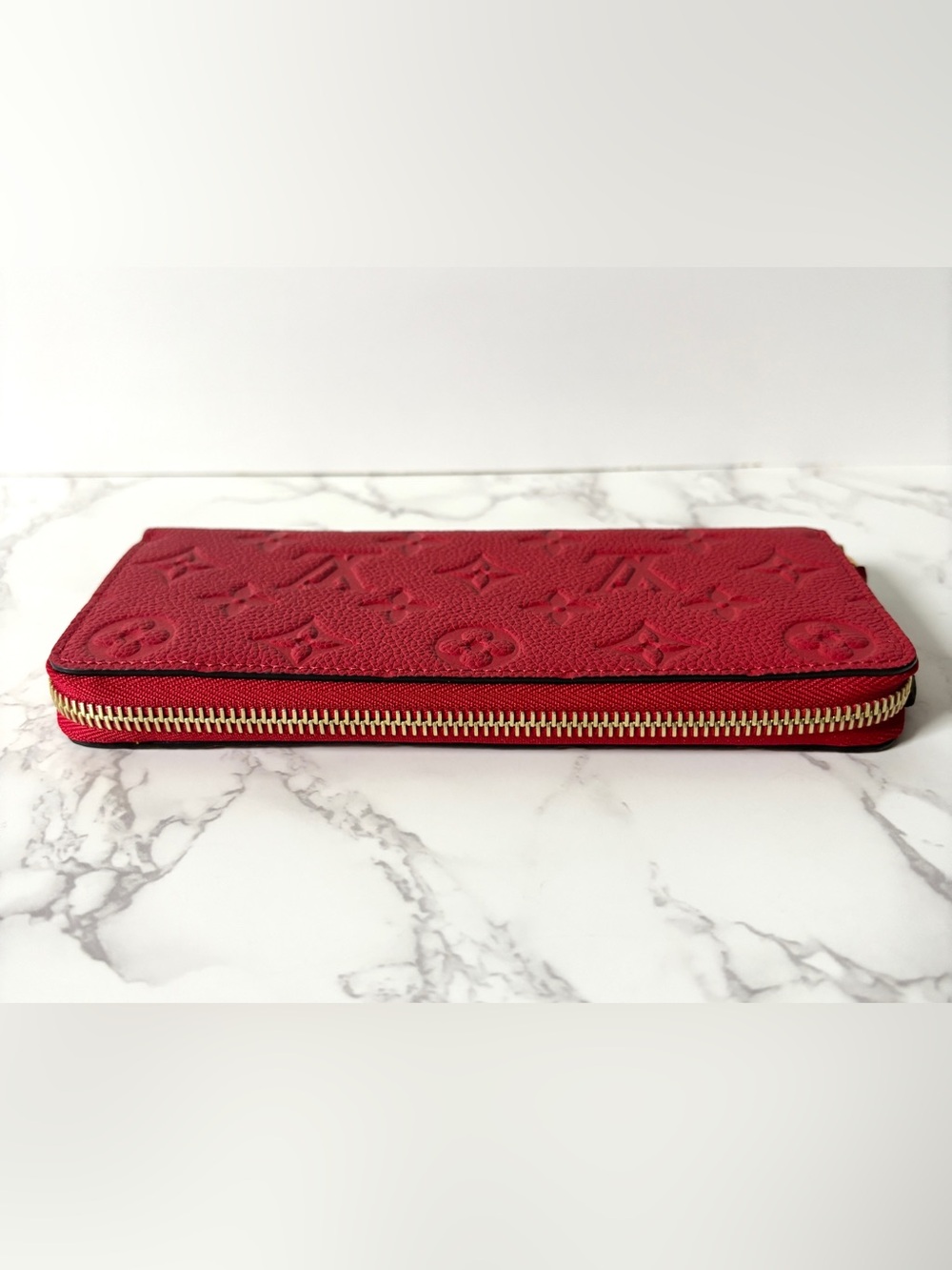 RARE Louis Vuitton Clemence Wallet Empreinte Leather Red - Picture 4 of 14